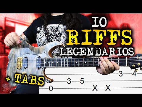 ¡10 RIFFS LEGENDARIOS Y FÁCILES PARA APRENDER! + Tabs