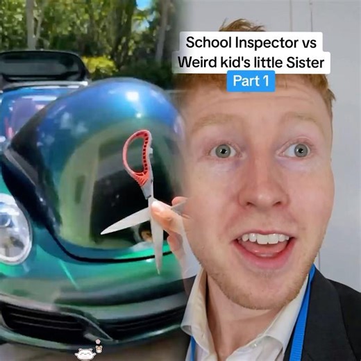 School inspector vs Henry's weird little sister part 1! #fyp #foryou #relate #weirdkid #weirdsister