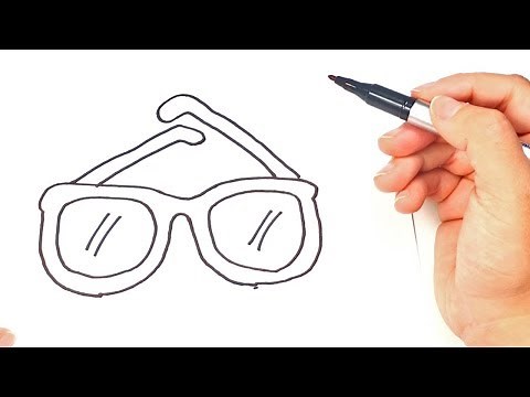 How to draw a Glasses | Glasses Easy Draw Tutorial