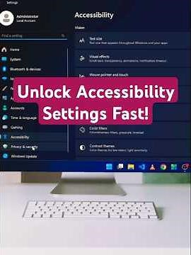 Unlock Accessibility Settings Fast! #keyboardshortcut