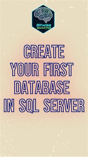 Create your first database in SQL Server #sqlserver #sqldatabase #sql