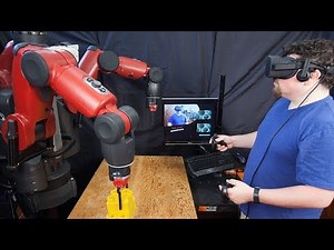 Operating Robots with Virtual Reality