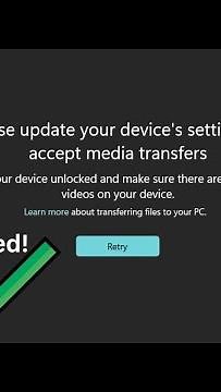 How to fix the "Please update your device's settings to accept media transfers" Error Android 13