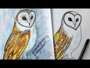 How to draw a barn owl