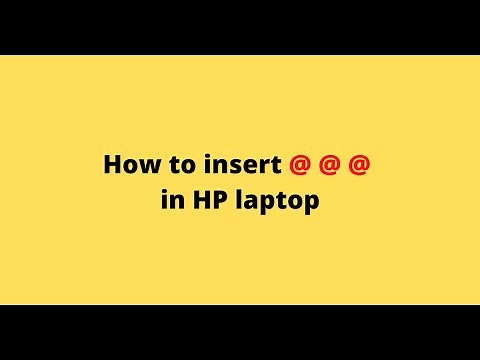 How to type @ in HP laptop