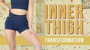 You have 8 inner thigh slimming moves today, and we'll do each for 1 minute with a 15 second break in between. They are: 1. Side Squat (R) 2. Side Squat (L) 3. Plie Squat with Right Heel Up 4. Plie Squat with Left Heel Up 5. Inner Thigh Lift Pointed (R) 6. Inner Thigh Flexed (R) 7. Inner Thigh Lift Pointed (L) 8. Inner Thigh Flexed (L) | Blogilates