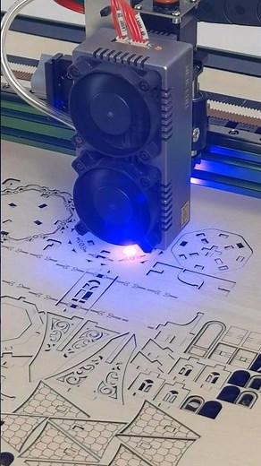How to Laser Cut a mini wooden house with NEJE Cutter!