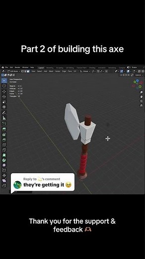 Part 2: Building My Roblox Axe in Blender