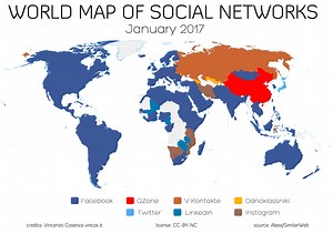 The world’s most popular social networks, mapped