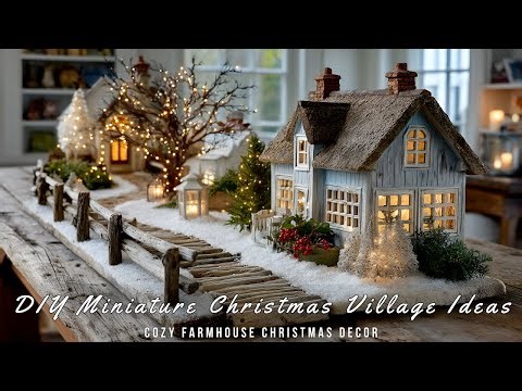 DIY Miniature Christmas Village Ideas | Cozy Farmhouse Christmas Decor You’ll Love