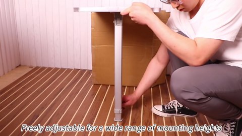 Folding Telescoping Leg 21-36inch Height Adjustable Rv Table Legs, Aluminum Alloy Rv Table Support for Rv Pontoon Truck Camper Yacht Travel Trailer (Silver)