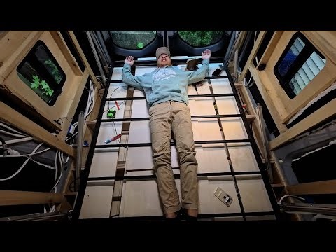 Creating Our Bed Frame for the Bed Lift System in Our DIY Sprinter Build