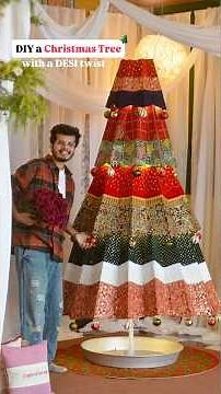 DIY a “DESI” Christmas Tree 😱🎄#christmasdecor #diycrafts #ytshortsindia