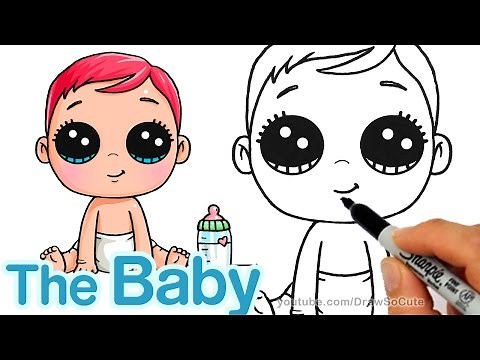 How To Draw a Cute Baby step by step Easy - Storks Movie