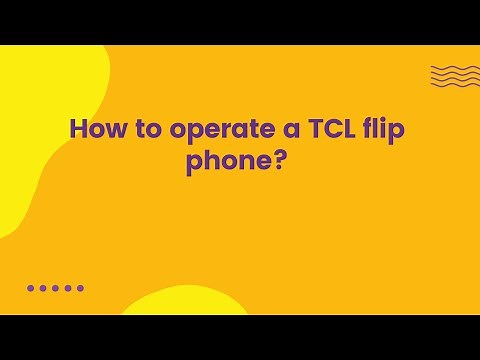 How to operate a TCL flip phone?