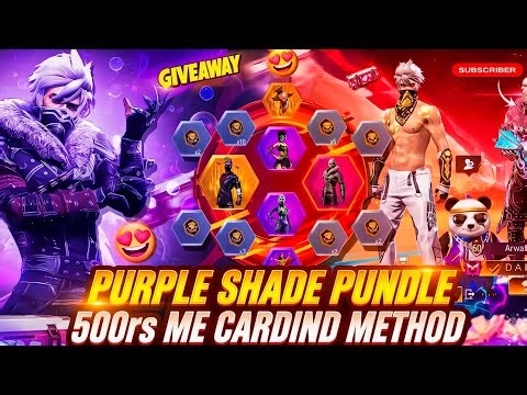 purple shade bundle free fire return 🤯🤯 carding method