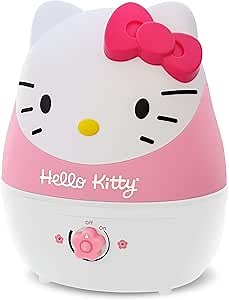 Crane Adorables Ultrasonic Humidifiers for Bedroom and Baby Nursery, 1 Gallon Cool Mist Air Humidifier for Large Room or Kid's Room, Humidifier Filters Optional, Hello Kitty