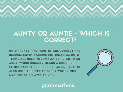 Aunty or Auntie - Correct Spelling by Country