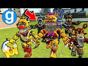 Gmod Fnaf - ULTIMATE CUSTOM NIGHT ANIMATRONICS CHASING NPCS