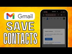 How To Save Contacts In Gmail (2024) Easy Guide