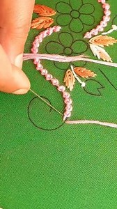 Hand embroidery tutorial for beginners 🔥 basic palestrina stitch love design | Basic Embroidery ABC