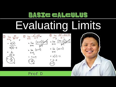 EVALUATING LIMITS OF A FUNCTION | CALCULUS | PROF D