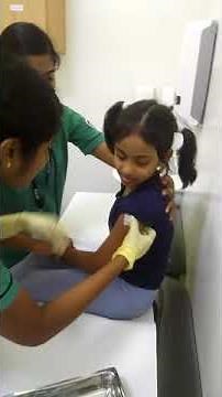 Getting injection. Saloni brave girl, Arya crying.