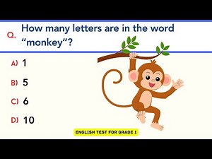 English Test for Grade 1 | 20 Questions | Can You Get Them All? English Grammar Quiz for School Kids