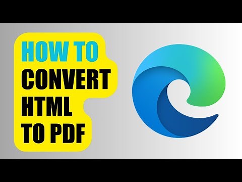 How to Convert HTML to PDF | Microsoft Edge