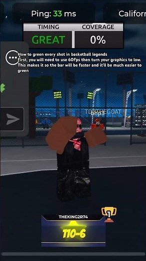 How to make all of your shots in basketball legends #roblox
