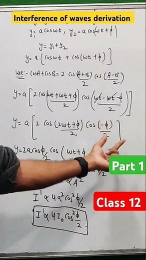 Interference of waves - derivation | Part 1 | wave optics class 12