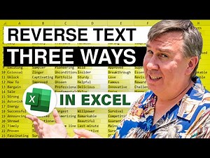 Excel - Three Ways to Reverse The Letters In An Excel Cell - Episode 2391