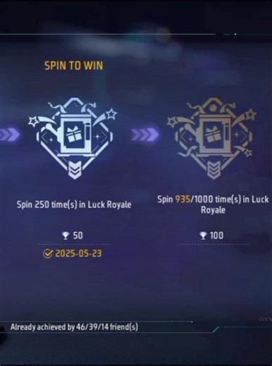 Spin To Win Achievement Mission #freefire #viral #shorts