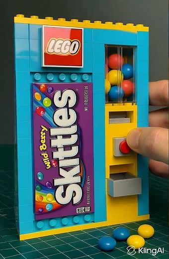 Working Lego Mini Skittles Machine#lego #skittles #vending #candy #fun #shorts #toys #minibuild
