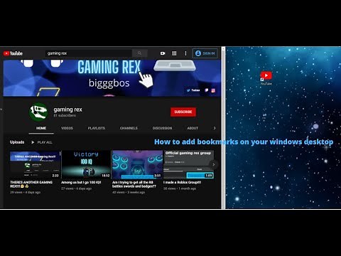 How to add a bookmark to your desktop Windows 10