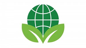 sustainable animation. leaf and globe. with reuse, recycle, renewal for carbon reduction, net zero, green energy, eco friendly concept. flat design style.