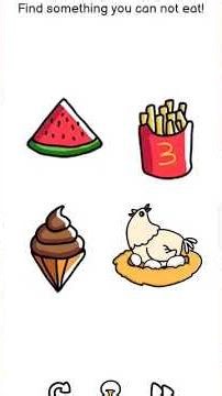 Brain Out Level 10 - Find something that you cannot eat #shorts #brainout #bome