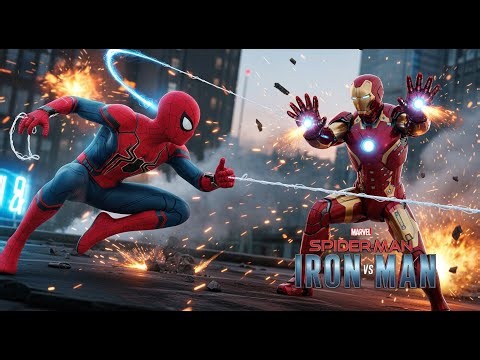 Spider-Man vs Iron Man | Epic Superhero Fight in HD 🕷️🤖⚡