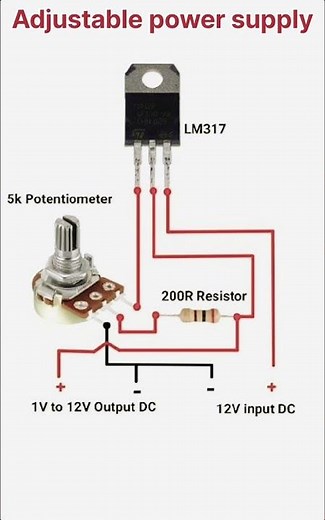 How to make an adjustable power supply using LM317#diy #electronics