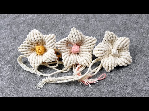 YARN FLOWER MACRAME TUTORIAL
