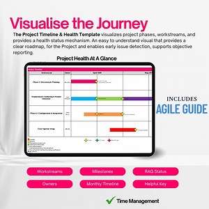Project Timeline Template | Project Planner & RAG Status | Project Roadmap and Health Tracker | Agile Guide - Etsy