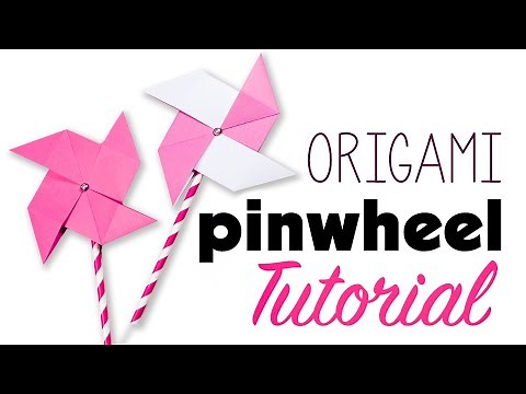 Origami Pinwheel Tutorial - DIY - Paper Kawaii