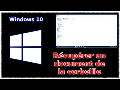 Tuto Windows 10 - Récupérer un document de la corbeille