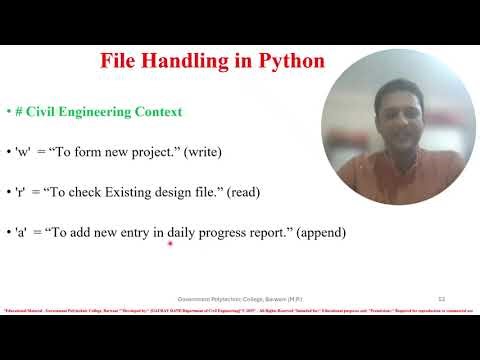 Session - 6 - Use of Python in Civil Engineering - Online Workshop.