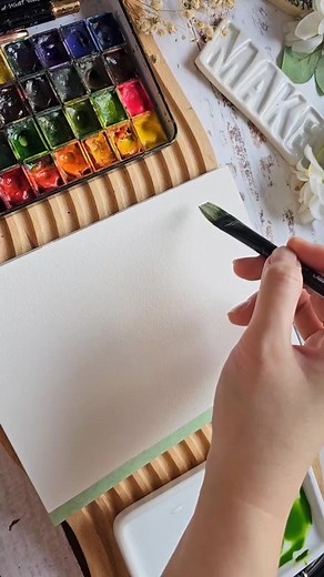 Learn to create pastel backgrounds using white gouache and watercolor 😀 | Joly Poa Watercolorist