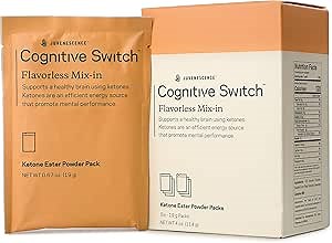 Amazon.com : Juvenescence Cognitive Switch Ketones Powder, Rapid Ketosis BHB Exogenous Ketones Unflavored. Fuel to Boost Focus, Concentration & Energy. No Sugar, No Salt, No Caffeine. 12.5g C8 per SVG (6ct) : Health & Household