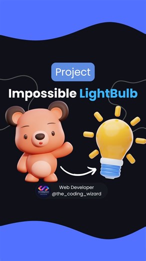 The Coding Wizard | Web Development & AI | 1M🎯 on Instagram: "Impossible Lightbulg Bear 📌 Source Code -> Link in bio🔥💥 Follow @the_coding_wizard Follow @the_coding_wizard Follow @the_coding_wizard Tag your friends that need to see this! 🙏 • • Turn on post notification so you don't miss any single post 📲 • • __________________________________ Like our content ? Hit that follow button! ⬇️ 👉 @the_coding_wizard 👉 @the_coding_wizard __________________________________ #Programmer #programming 