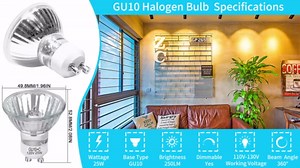 Lacnooe GU10 Halogen Bulb 25 Watt NP5 Replacement Bulb for Candle Warmer, Scent Wax Burner, Fragrance Melt, GU10+C 120V 25W Warming Bulb, MR16 JDR Dimmable, Warm White 2700K (6 Pack) - Amazon.com
