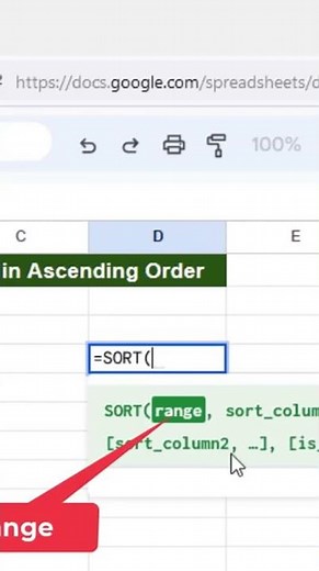 Sorting in Google Sheets