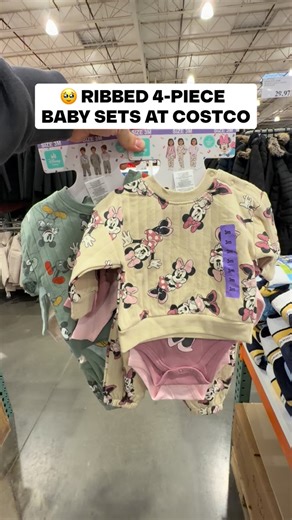45K views · 23 reactions | 凉 Costco has these Baby 4-Piece Character Ribbed Sets and they’re TOO CUTE  Soft, stretchy, and comfortable for little ones while still being cute enough to wear out or gift  Comes in multiple character designs for $16.99 #costcofinds #babyfinds | Costco Buys | Facebook